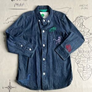 Mini Boden button down chambray shirts size 6-7 yr old